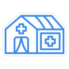 Fototapeta premium Hospital Tent Icon Style
