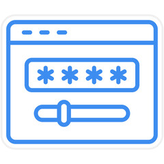 Fototapeta premium Password Icon Style
