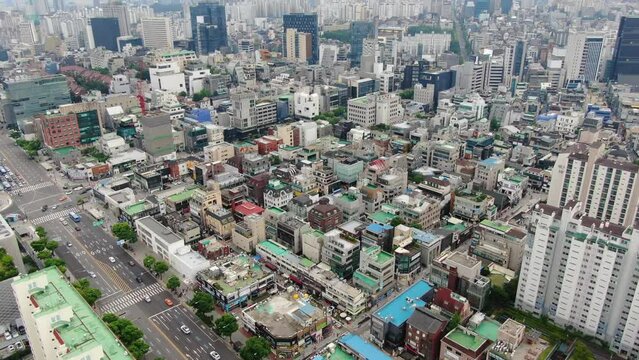 south korea seoul gangnam nonhyeon-dong city building road traffic