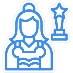 Fototapeta premium Actress Icon Style