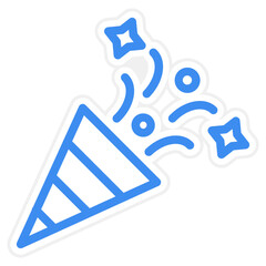 New Year Celebration Icon Style