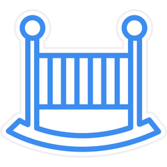 Baby Crib Icon Style - obrazy, fototapety, plakaty