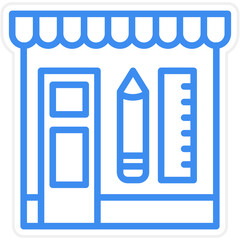 Stationery Shop Icon Style