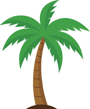 Decorative palm tree isolated vector illustration