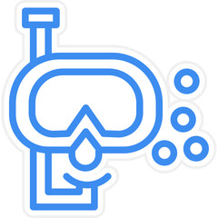 Snorkeling Icon Style