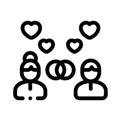 couple line icon
