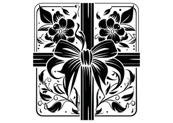 Art Nouveau Gift Graphic Accents, vector illustration, vintage elements