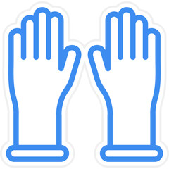 Latex Gloves Icon Style