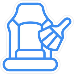 Car Seat Cleaning Icon Style