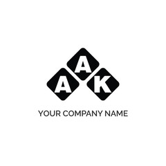AAK letter logo design on white background. AAK logo. AAK creative initials letter Monogram logo icon concept. AAK letter design