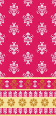 Ethnic Pattern. Ethnic India seamless pattern design oriental style. Damask India Motif.