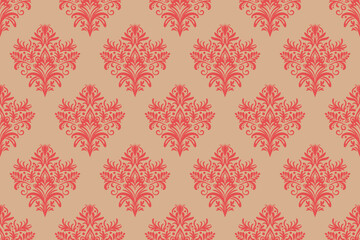 Ethnic Pattern. Ethnic India seamless pattern design oriental style. Damask India Motif.