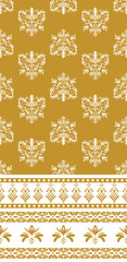 Ethnic Pattern. Ethnic India seamless pattern design oriental style. Damask India Motif.