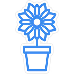 Flower Pot Icon Style