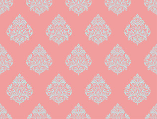 Ethnic Pattern. Ethnic India seamless pattern design oriental style. Damask India Motif.