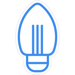 Candle Bulb Icon Style