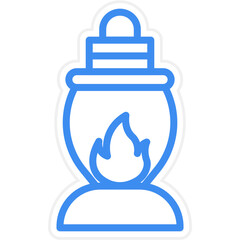 Gas Lamp Icon Style
