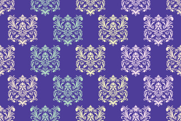 Ethnic Pattern. Ethnic India seamless pattern design oriental style. Damask India Motif.