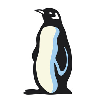 cute penguin vector art illustration