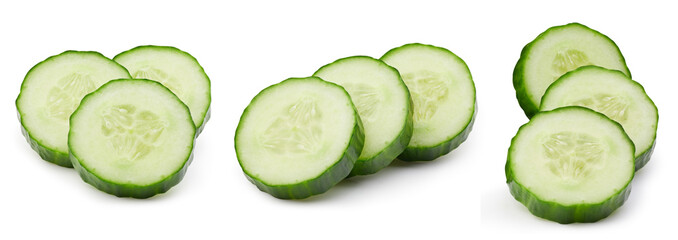 Cucumber isolated on white background with clipping path - 756982843