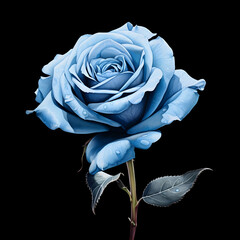 Single blue rose