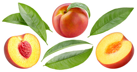Fresh organic peach isolated - 756983844