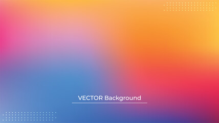 Smooth and blurry colorful gradient mesh background. Modern bright rainbow colors. Easy editable soft colored vector banner template. Premium quality