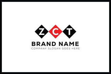 ZCT letter logo design. ZCT creative initials monogram letter logo. ZCT business and real estate logo vector template.