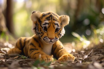 tiger in the zoo - obrazy, fototapety, plakaty