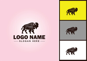 bison logo vector art icon graphics for business brand icon bison logo template