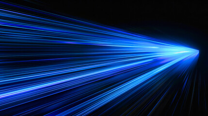 Abstract blue speed lines agains a black background - Powered by Adobe