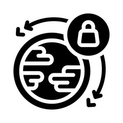 global market glyph icon