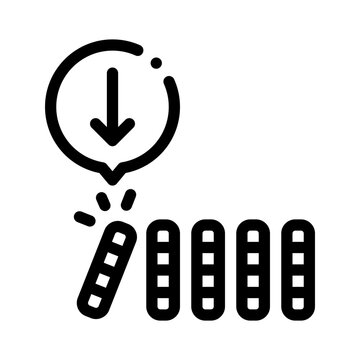 decrease line icon