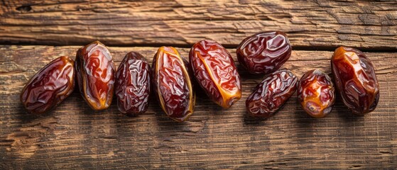Dried date fruits from palm tree