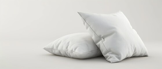 Fototapeta na wymiar Fresh orthopedic pillows on white surface