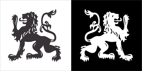 Illustration vector graphics of lion icon