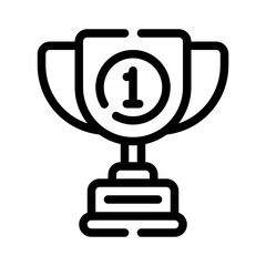 Fototapeta premium trophy line icon