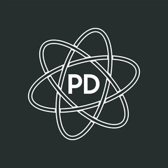 PD letter logo design on white background. PD logo. PD creative initials letter Monogram logo icon concept. PD letter design