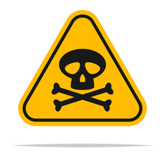 Skull danger sign vector isolated illustration - 756997076