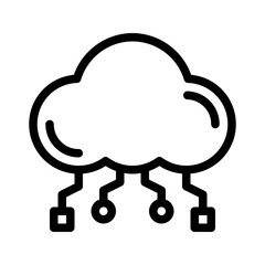 cloud computing line icon