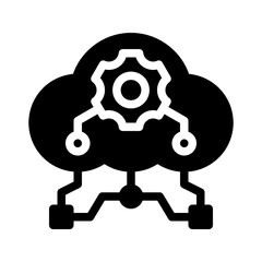 artificial intelligence glyph icon