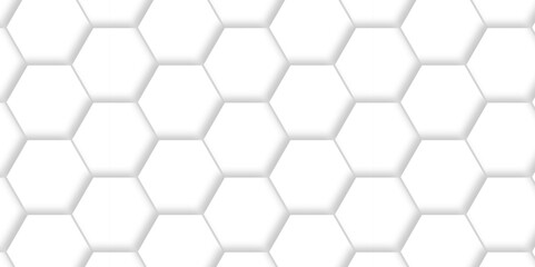 Vector abstract white Hexagonal Background. Luxury transparent Pattern. 3D Futuristic abstract honeycomb mosaic white background. geometric mesh cell texture. modern futuristic wallpaper.