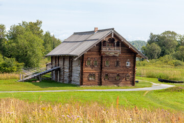 Big wooden house on island Kizhi, Russia