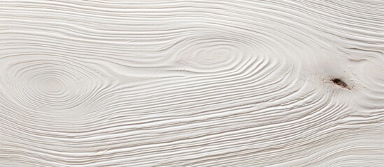 A detailed closeup of a white piece of hardwood flooring featuring a beautiful swirl pattern, resembling a landscape. The wood stain enhances the fluid pattern on the plywood - obrazy, fototapety, plakaty