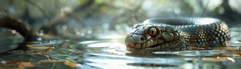 Fotobehang snake lake © Nathakorn