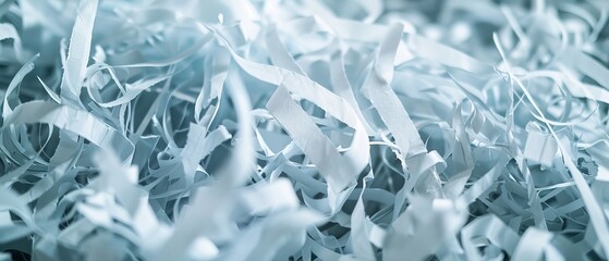 Shredded paper waste Cut paper strips