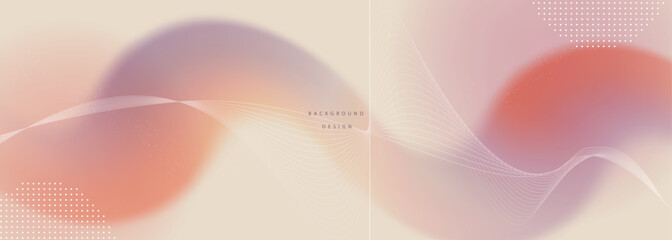 Abstract wavy futuristic banner shape. Glowing retro wave vector background