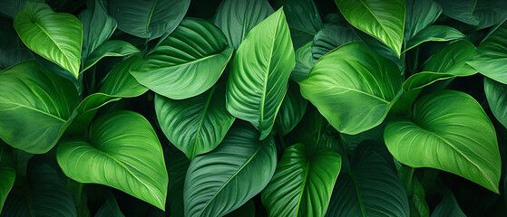 Abstract green leaf texture nature background.