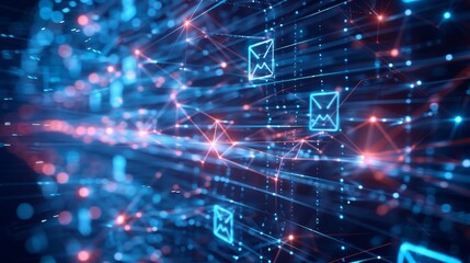 Obraz premium An encrypted messaging service employing state-of-the-art cybersecurity protocols for secure network communication