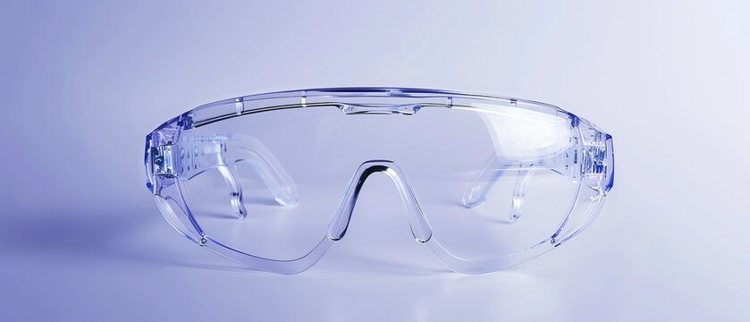 Transparent Safety Glasses For Over Prescription Use On White Background